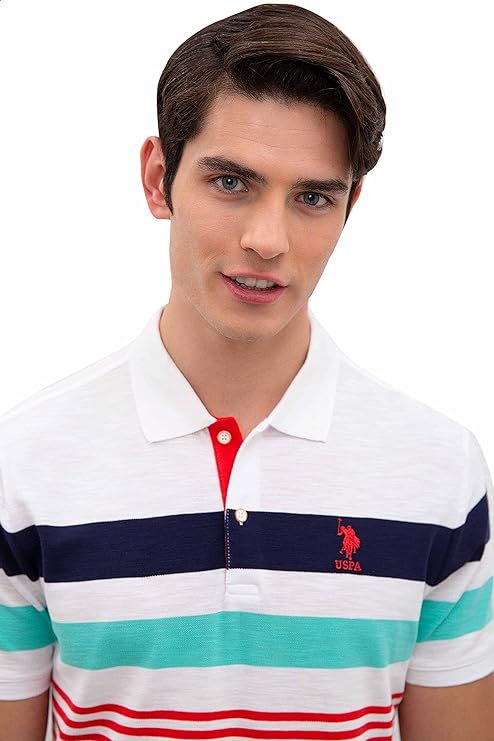 U.S. Polo Assn. Embroidered Logo Round-Neck Solid T-Shirt for Men Size: S Color: NAVY BLUE