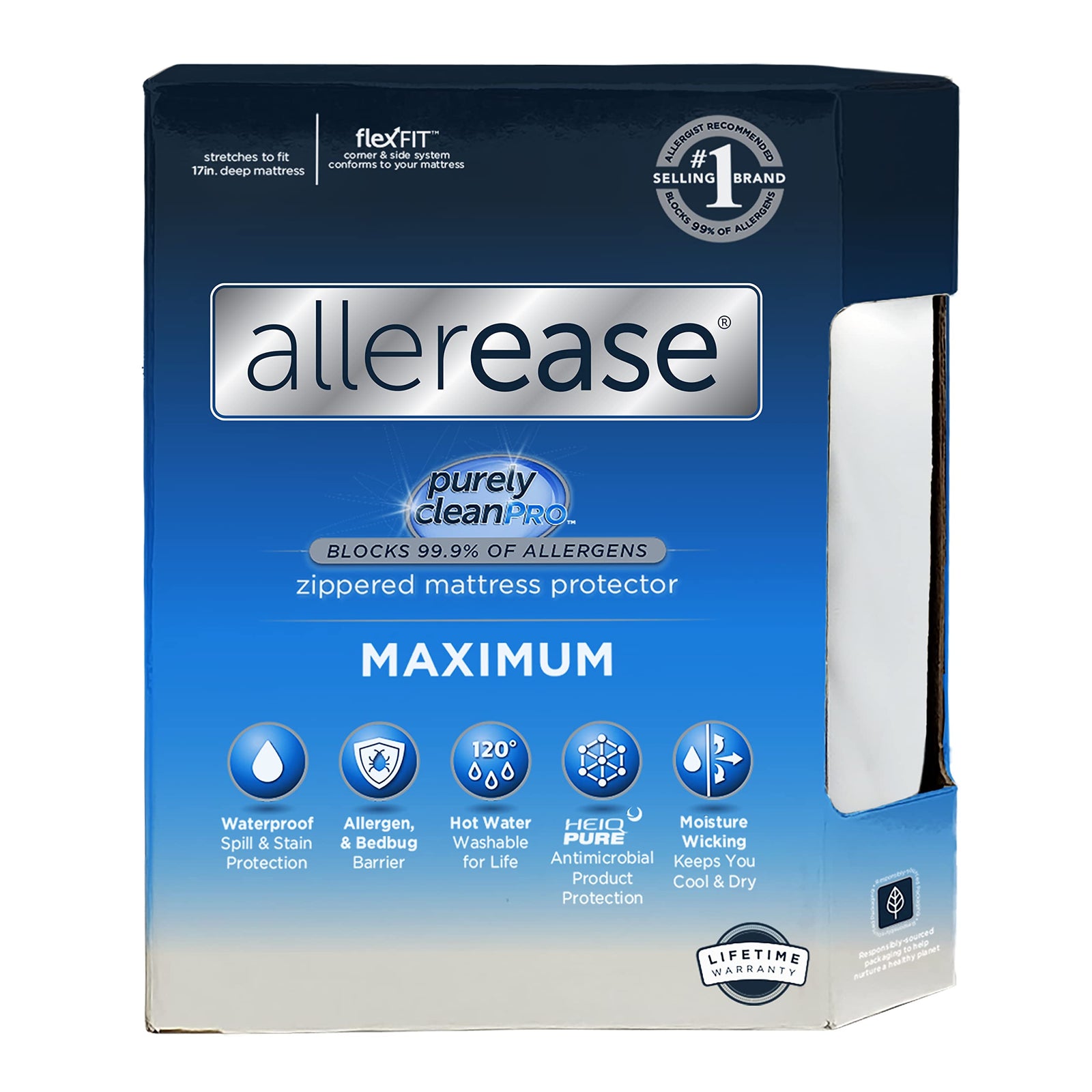 Aller-Ease Maximum Allergy Mattress Protector Twin XL, White