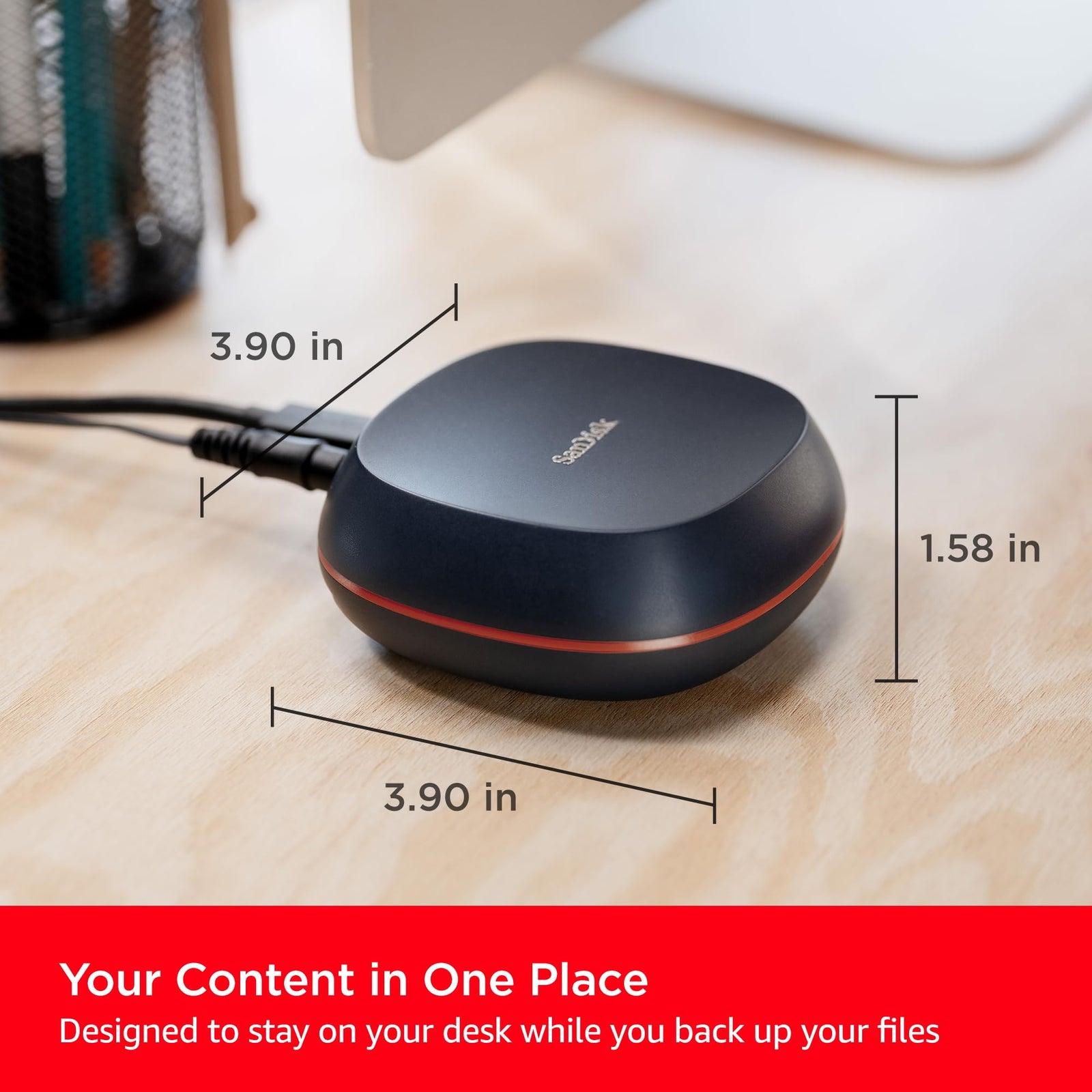 SanDisk 8TB Desk Drive – Desktop External SSD, Up to 1000MB/s, USB -C, USB 3.2 Gen 2 Solid State Drive - SDSSDT40-8T00-NA25