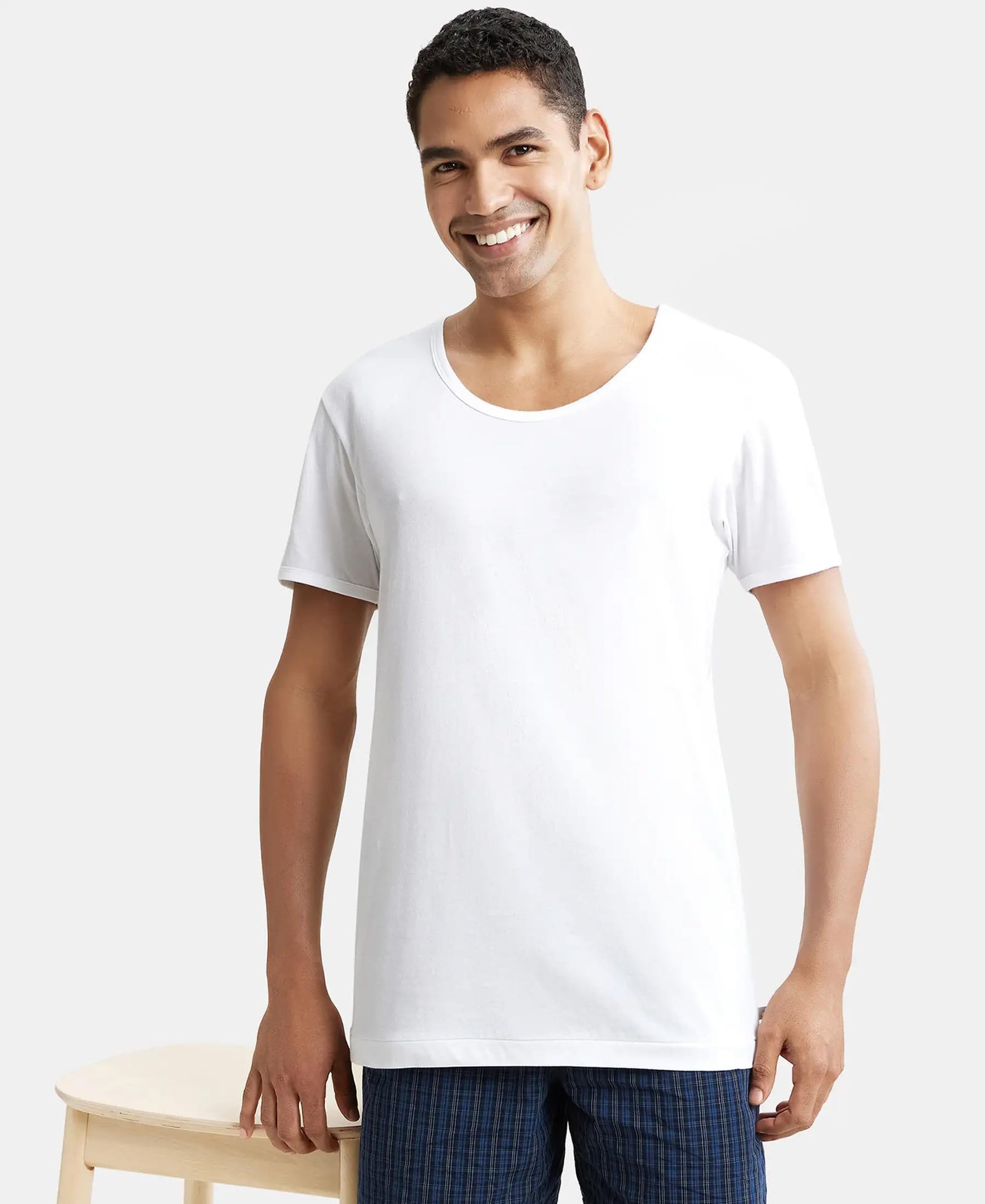 Jockey Men's Half Sleeve Round Neck Vest (Pack of 2)