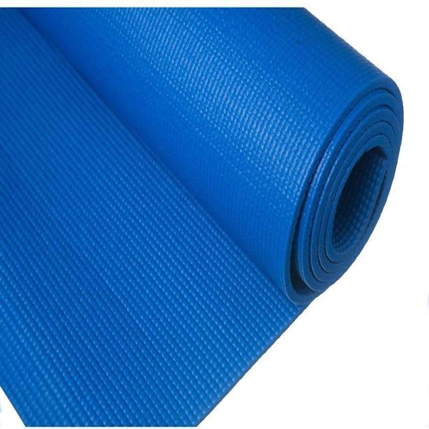 ARNV Yoga And Exercise Mat With Carrying Strap, 8Mm (Blue) (Made In India)