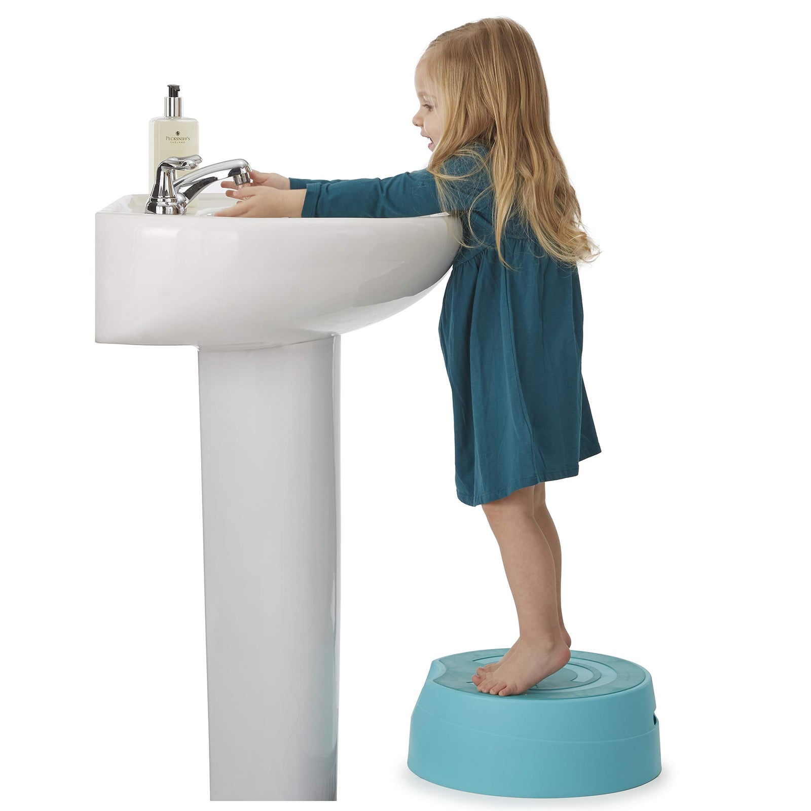 Contours Bravo 3-In-1 Potty System - Potty Chair, Toilet Trainer, Step Stool All In One, Aqua