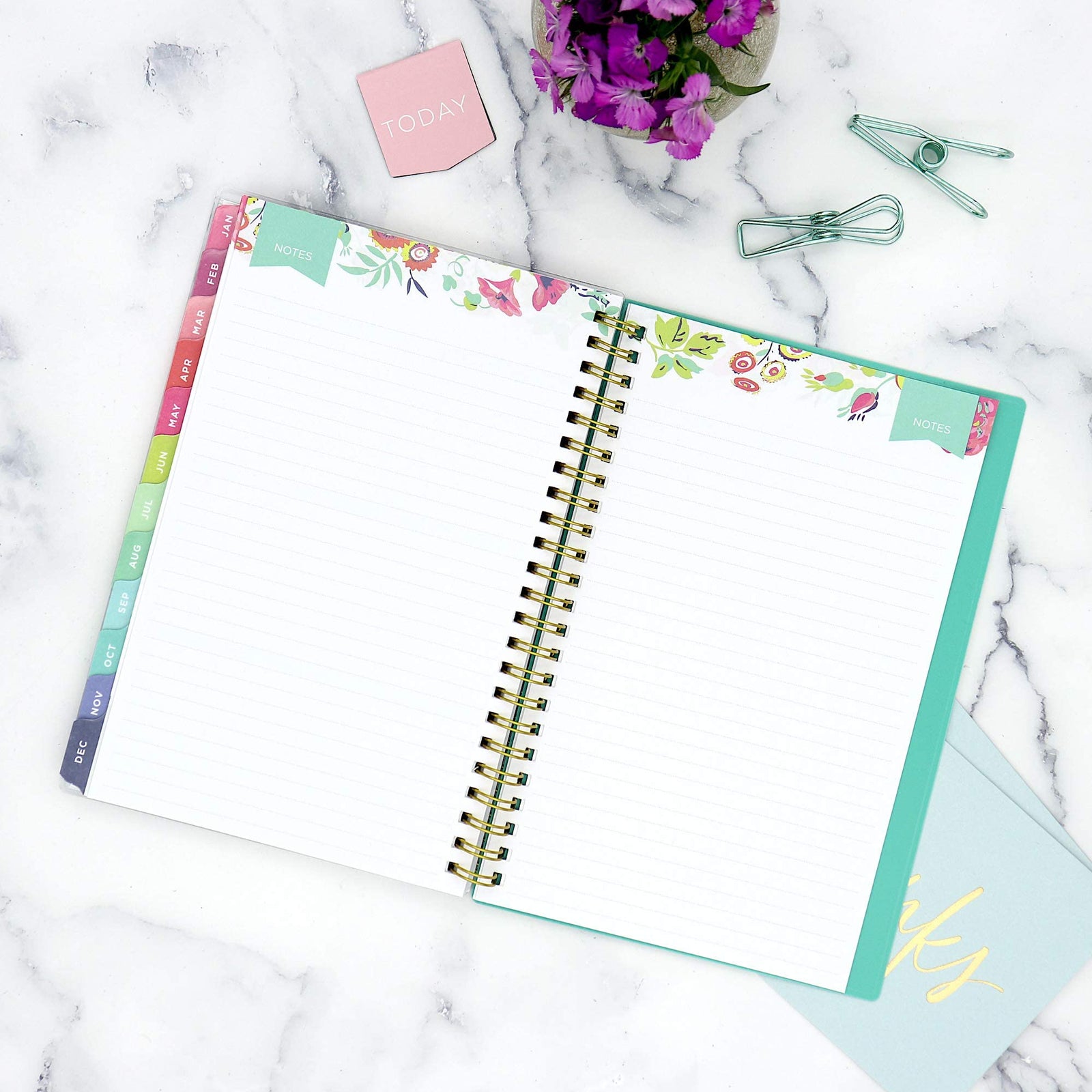 Blue Sky Day Designer for Blue Sky 2021 Weekly & Monthly Planner, Flexible Cover, Twin-Wire Binding, 12.7 cm x 20.3 cm, Peyton White