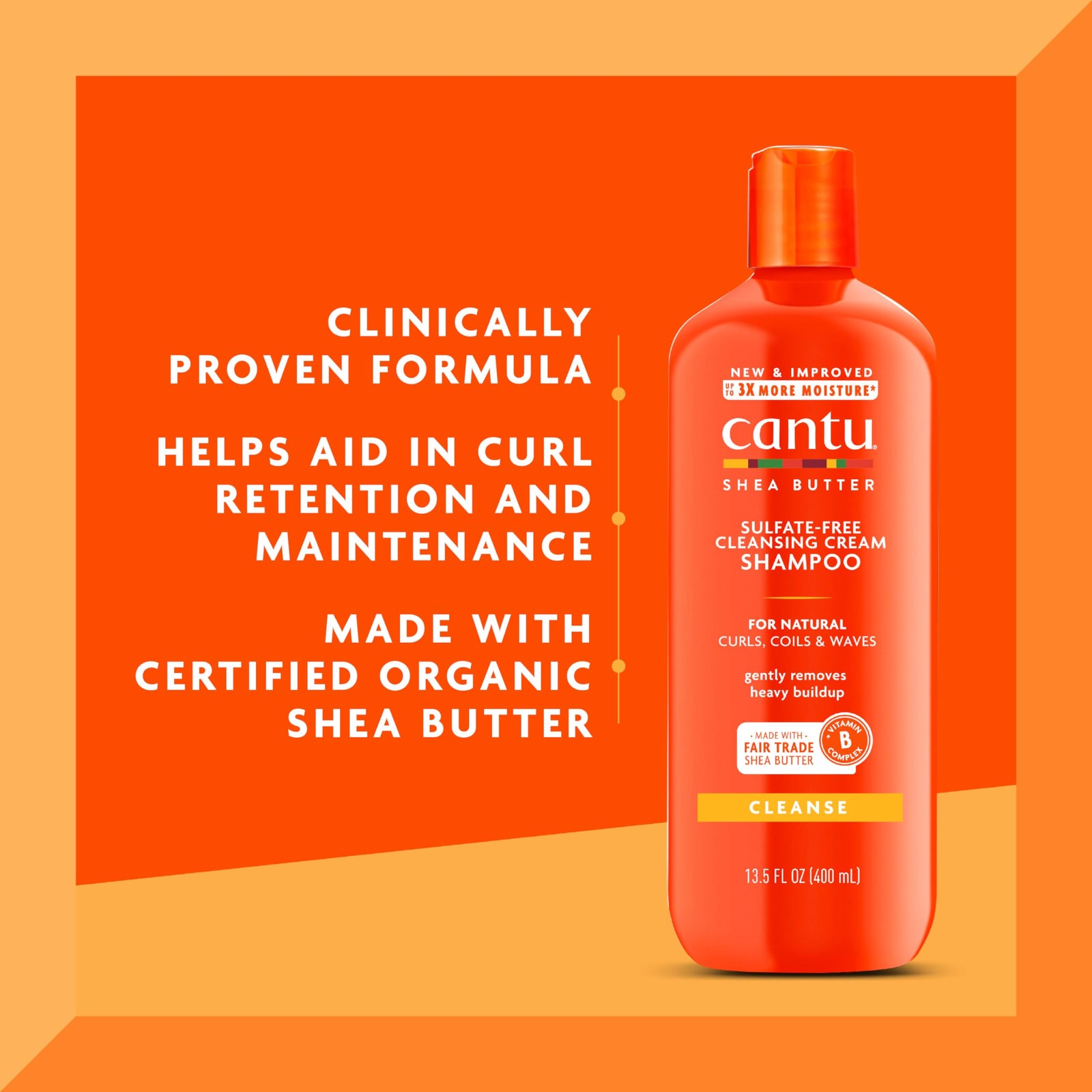 Cantu Shea Butter for Natural Hair Sulfate-Free Cleansing Cream Shampoo 400 ml