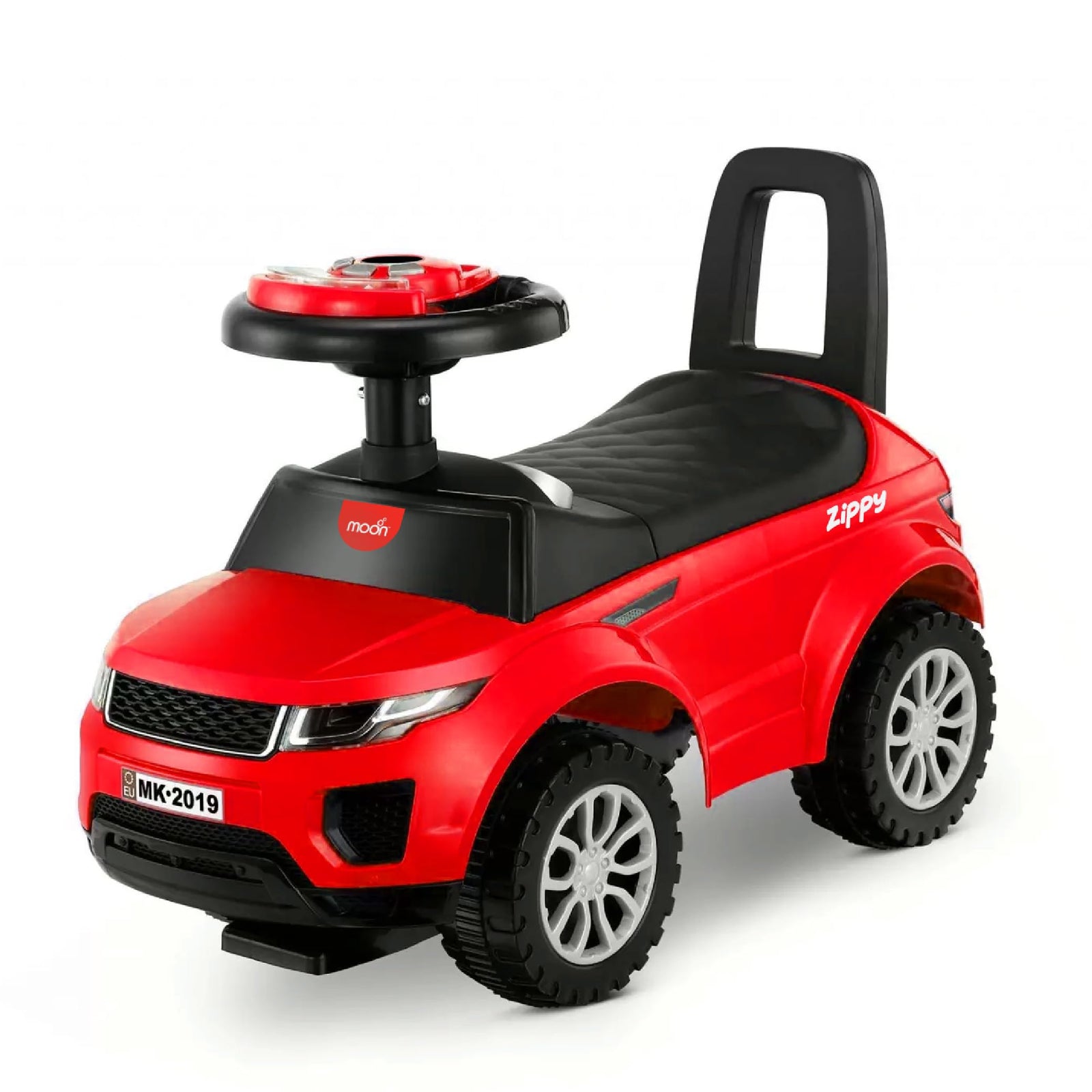 MOON Zippy Ride on Sports Car for Boys and Girls, 12-36 Months, Safe and Secure with Anti-Tipping Mechanism -Perfect Birthday Gift Idea – Red