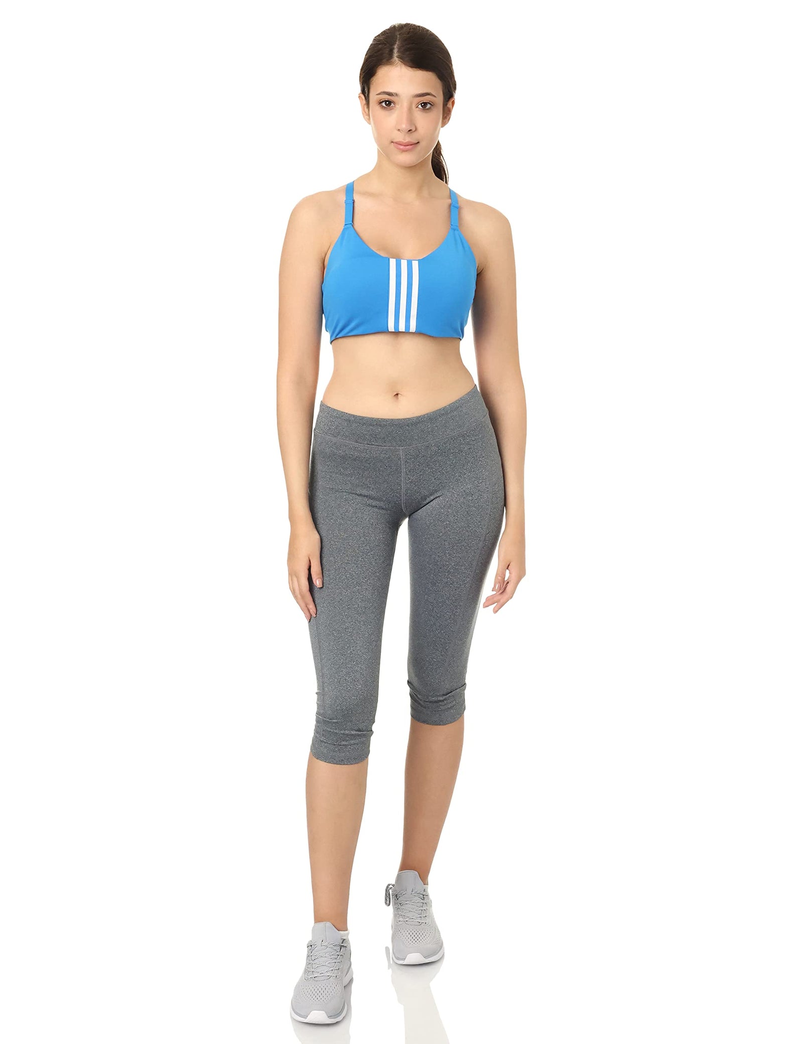 Adidas AEROIMPACT LS HC5343 TRAINING bright blue WORKOUT BRA - LIGHT SUPPORT For Women, Size MAC