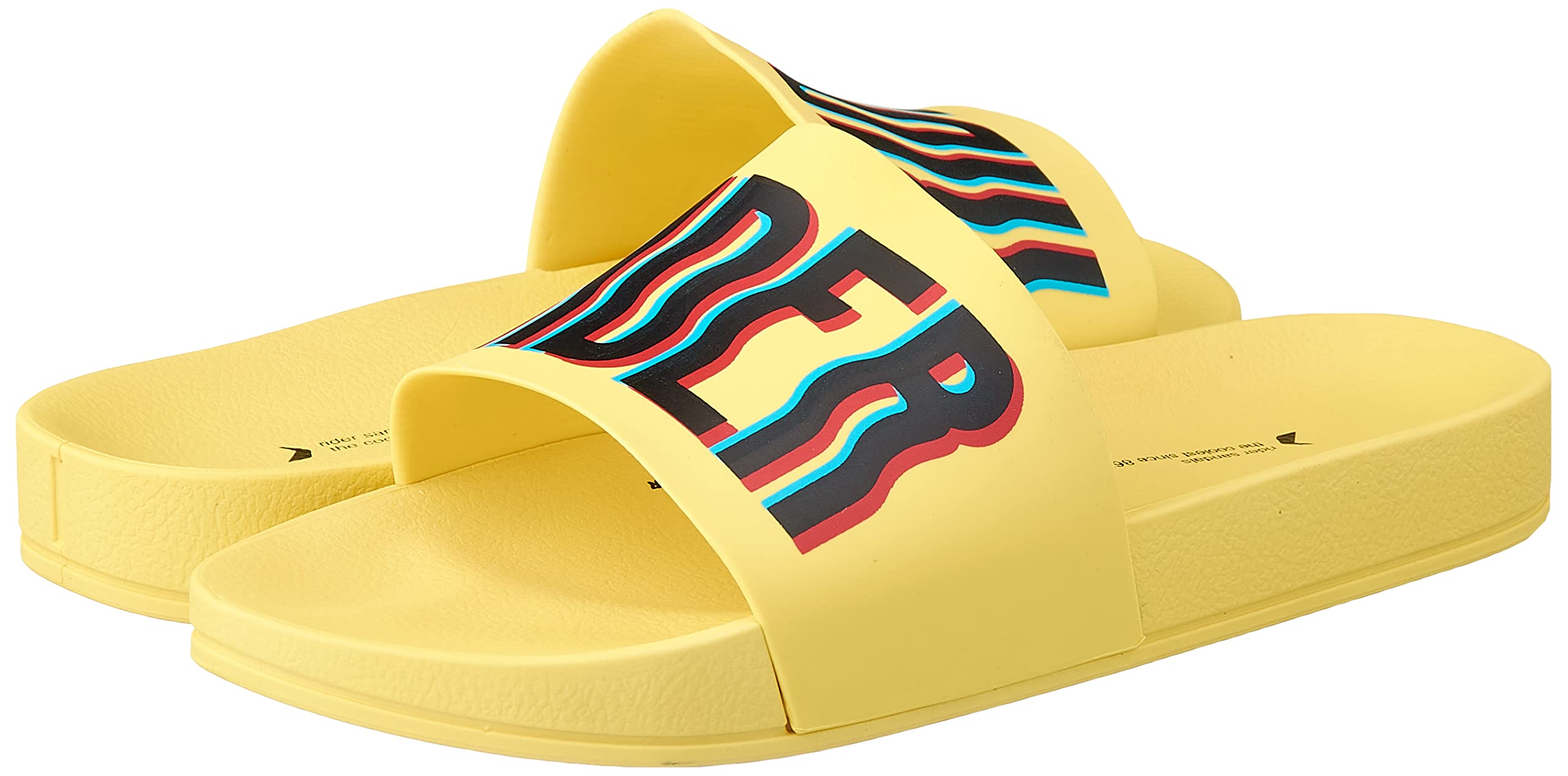 Rider 86 Sli Inf Slipp Yellow/Yellow/Black Rubber Flip Flop For Kids, 30 EU