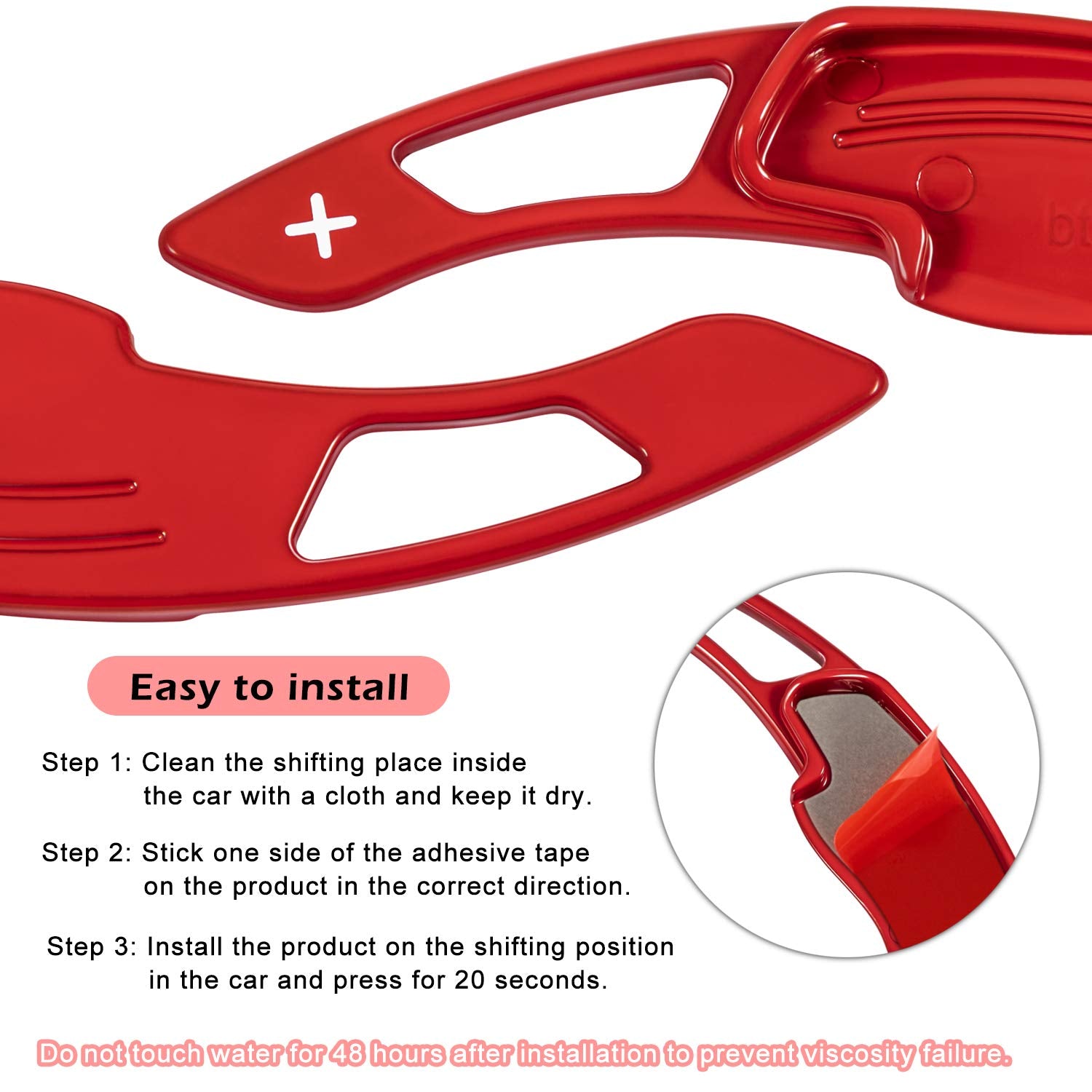 bonbo Red Sports Aluminum Steering Wheel Paddle Shifter Extension Cover trim interior Accessories for Honda Accord Civic Insight CR-V