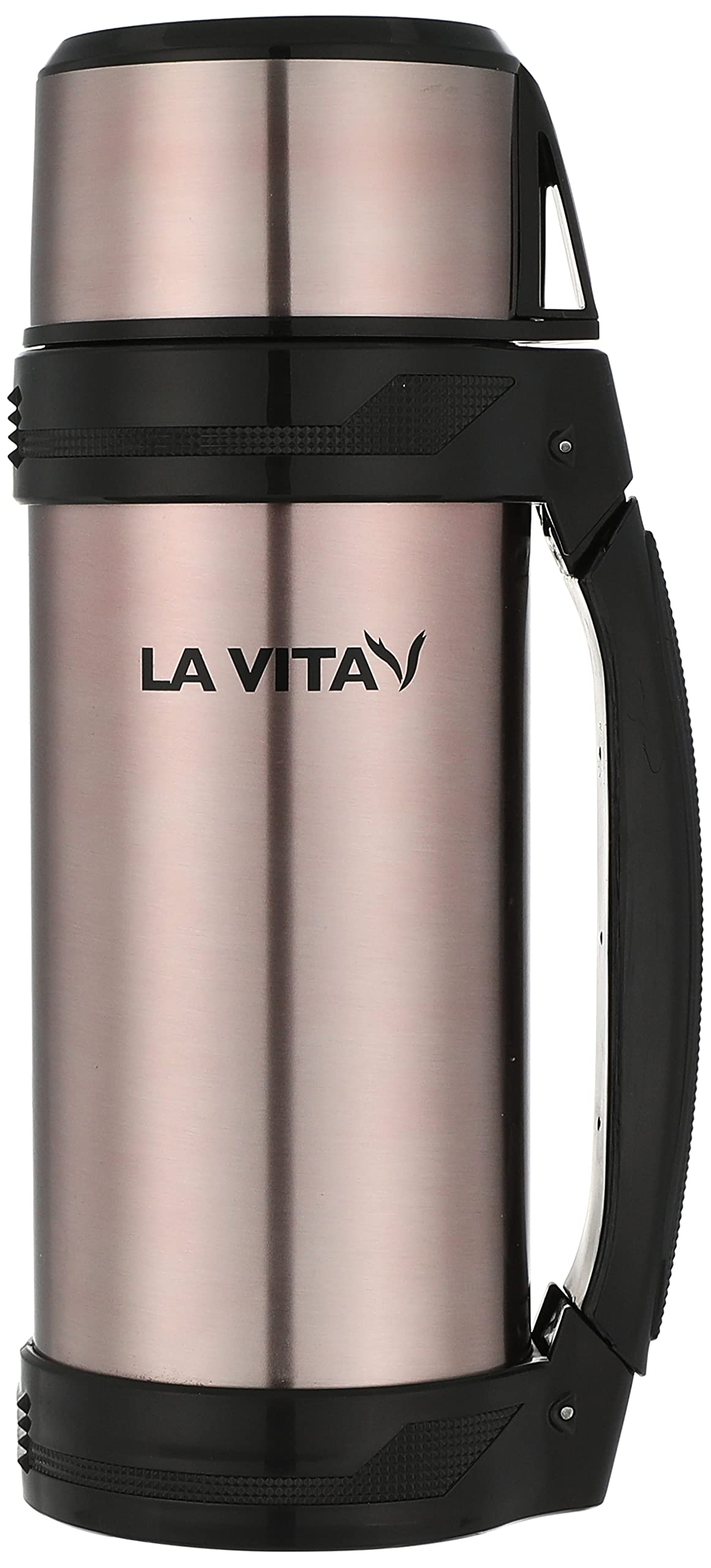 Lavita - thermos stainless steel 1.5 liter mitac rose with handle & deluxe belt