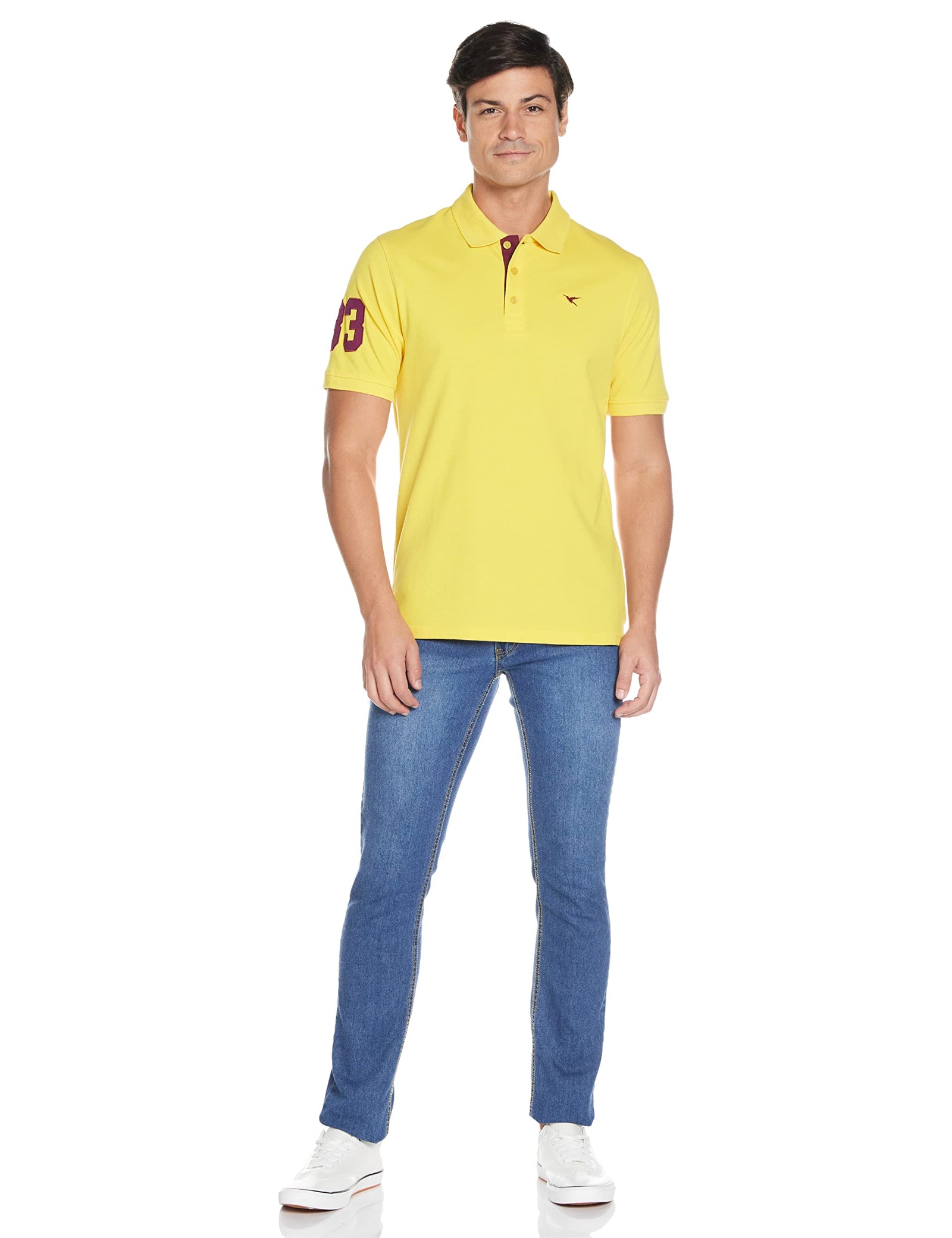 Deniklo Men's Solid Regular fit Polo Shirt