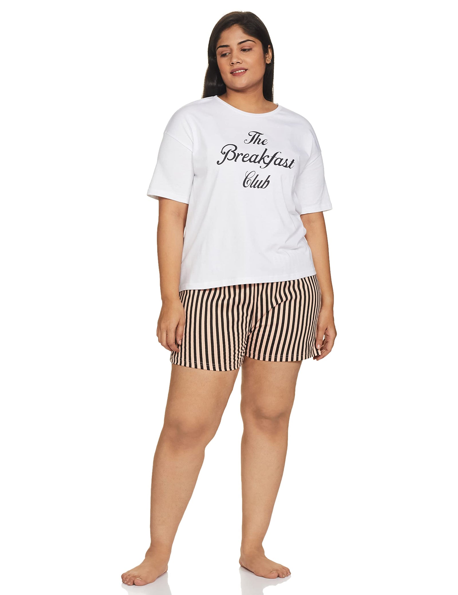 Amazon Brand - Eden & Ivy Women's T-Shirt & Shorts Set Loose Fit