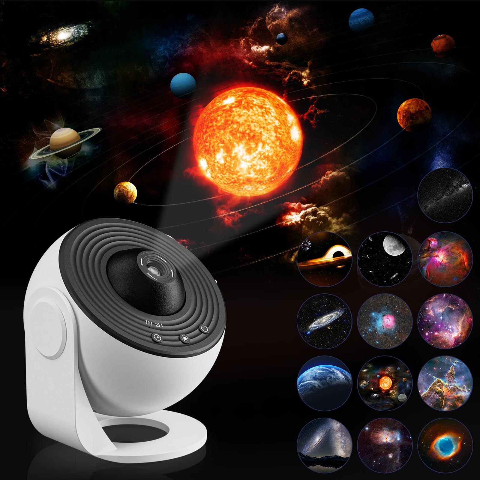 AWH Nawchedo Home Planetarium Projector Star Ceiling Projector with 13pcs Film Discs, Nebula Moon Planets Galaxy Themed Light Projection Lamp