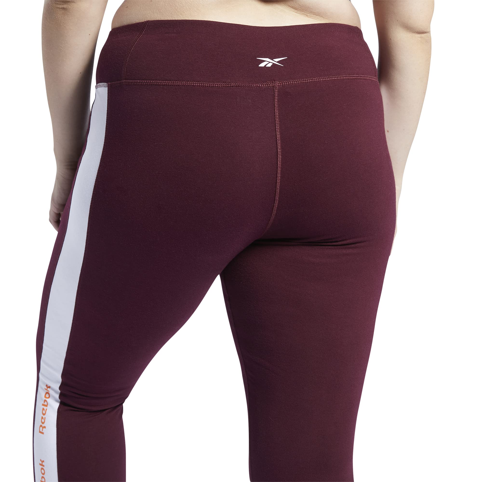 Reebok Legging femme Training Essentials Linear Logo, Marron, L