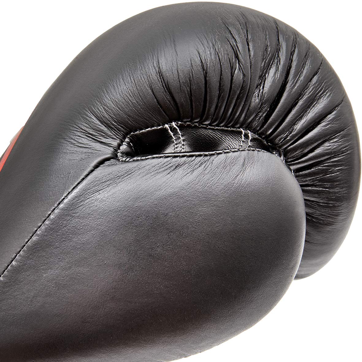 Leather Boxing Gloves - 12Oz Black/Red