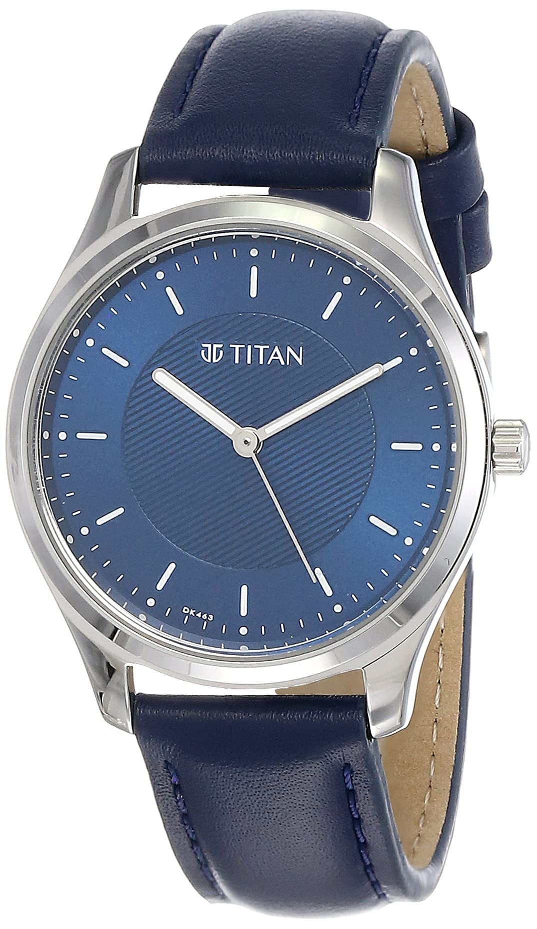 Titan Ladies Neo Economy Analog Blue Dial Women's Watch-NN2639SL02/NR2639SL02 Genuine Leather, Blue Strap