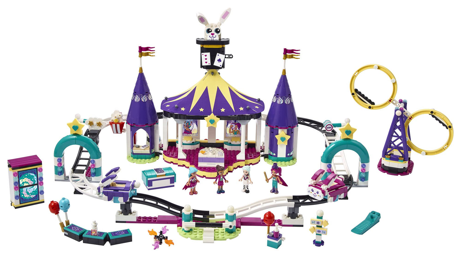 LEGO Friends Magical Funfair Roller Coaster 41685 Building Kit; Pretend Playset for Kids Who Love Theme Park Toys; New 2021 (974 Pieces)