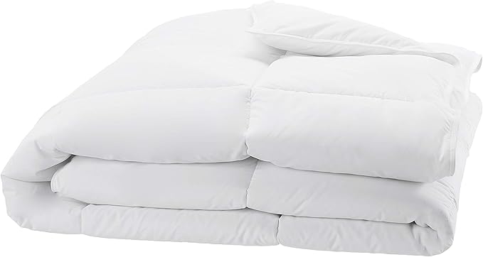 Amazon Basics Down Alternative Bedding Comforter Duvet Insert - Twin, White, All-Season