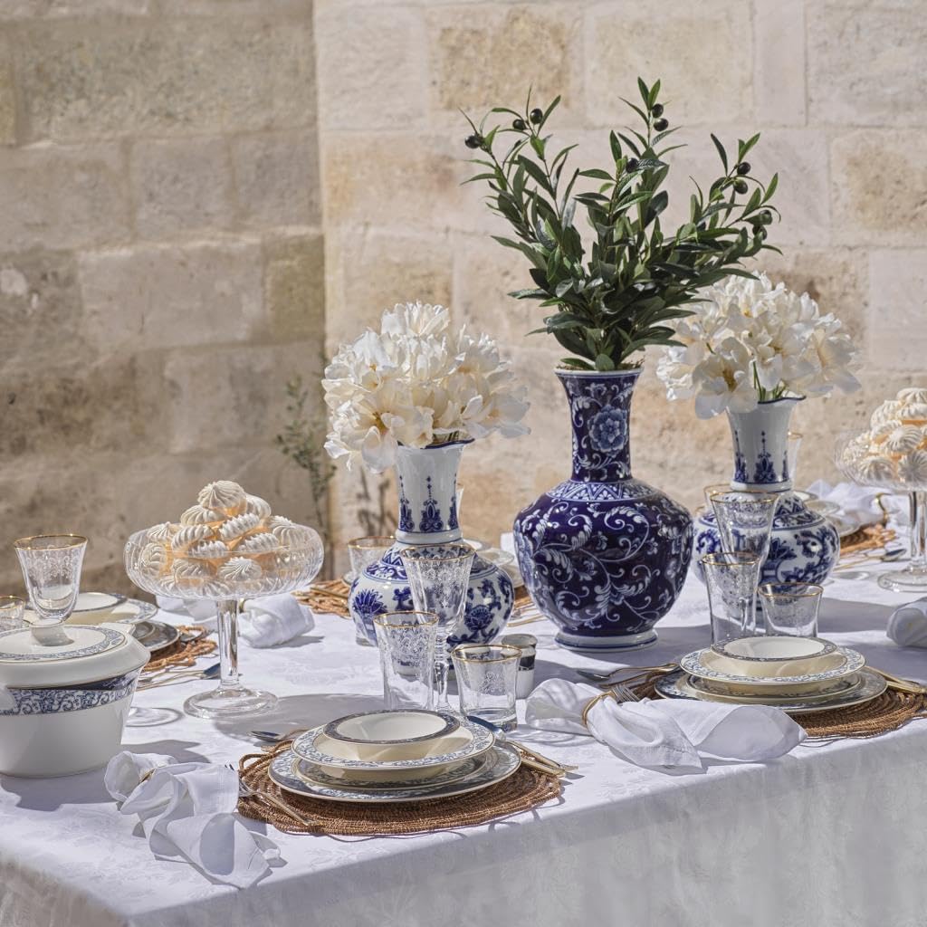 Schäfer Tılsım Lace Dinner Set 60 Pieces - Navy Blue