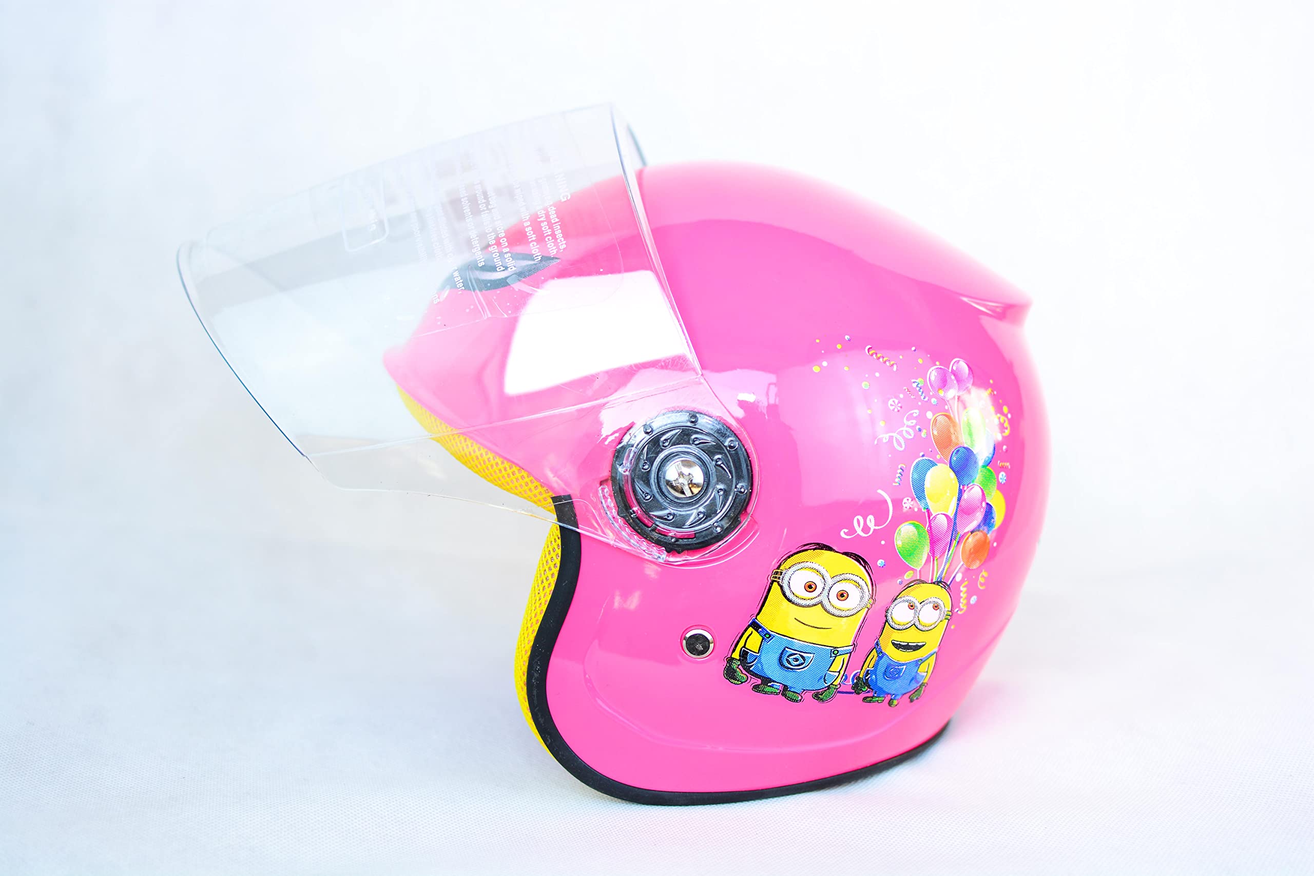 Yanma kids motorcycle helmet - power rangers - pink - minions, One Size