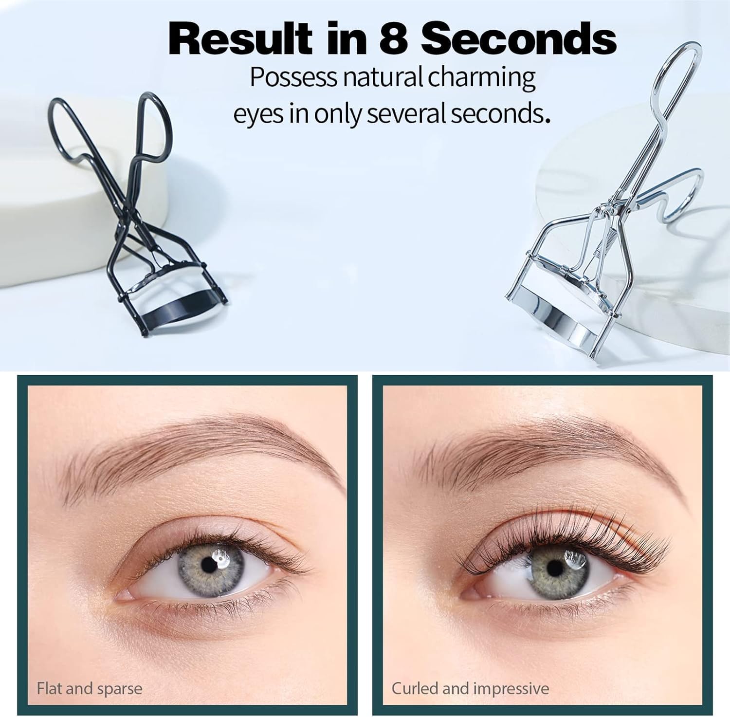 ECVV Eyelash Curler, Precision Curl Control for All Eye Shapes, Lifts & Defines, Easy to Use, Get Perfect Curl in 5 Seconds