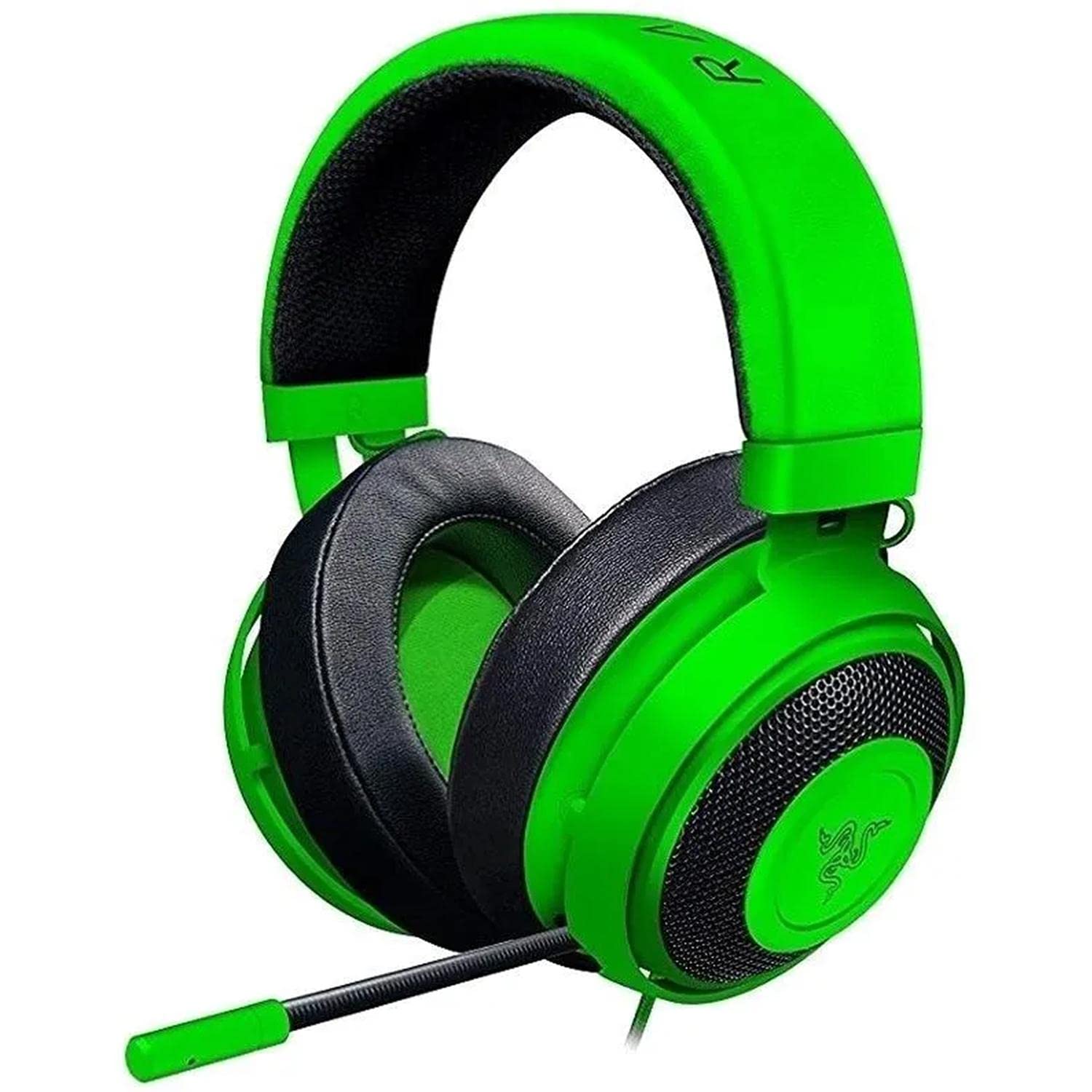 Razer Kraken Gaming Headset: Lightweight Aluminum Frame, Retractable Noise Isolating Microphone, for PC, PS4, PS5, Switch, Xbox One, Xbox Series X & S, Mobile, 3.5 mm Audio Jack – Green