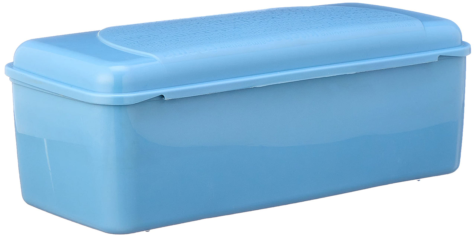 Large plastic rectangular lunchbox (4000 ml) - blue