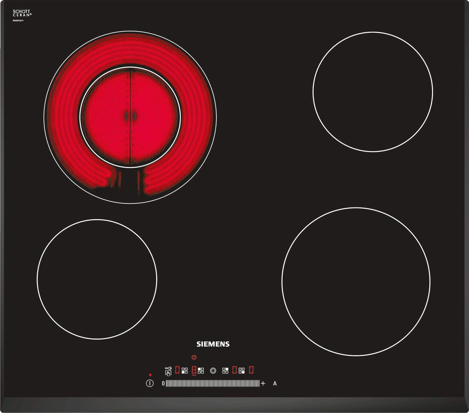 Siemens 60 cm Built In Electric Hob, Made In Germany Black, Et651Nf17Q