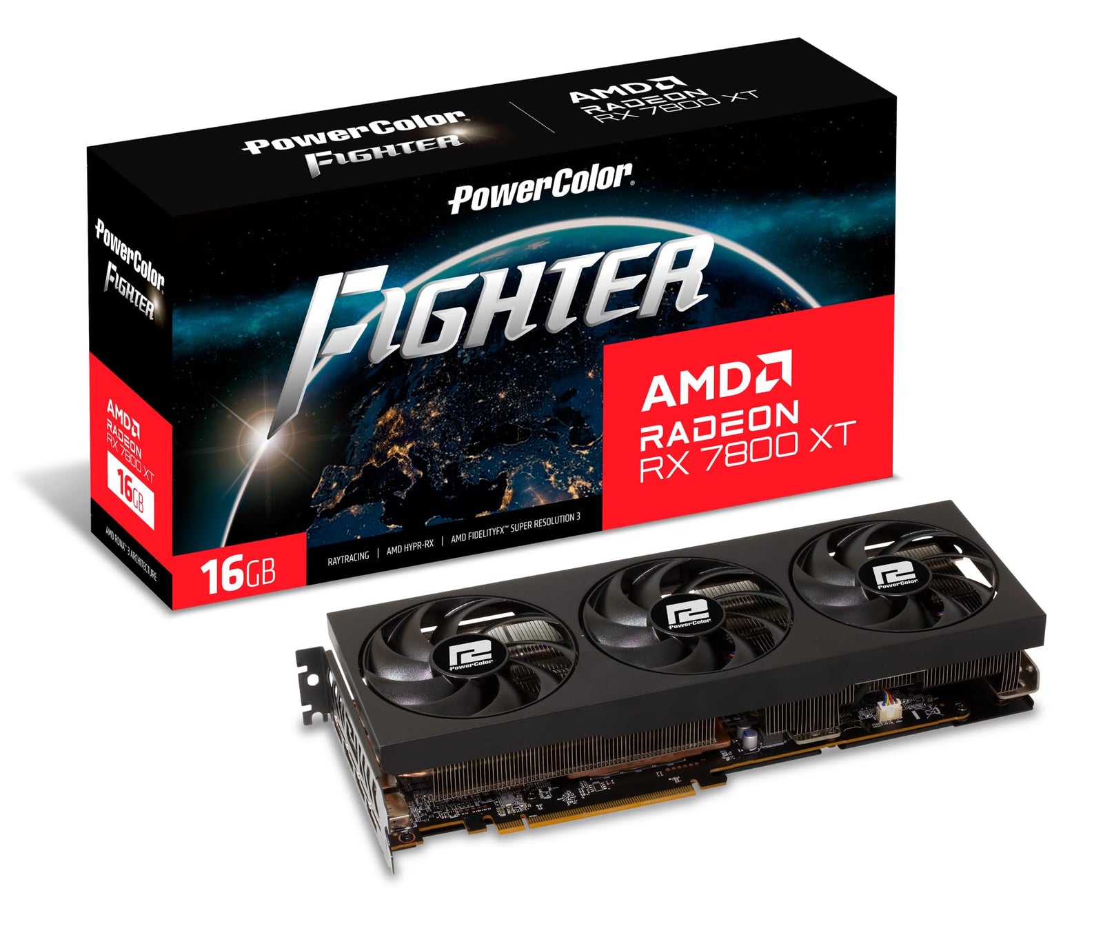 Power Color Graphics card Radeon RX 7800 XT Fighter 16GB