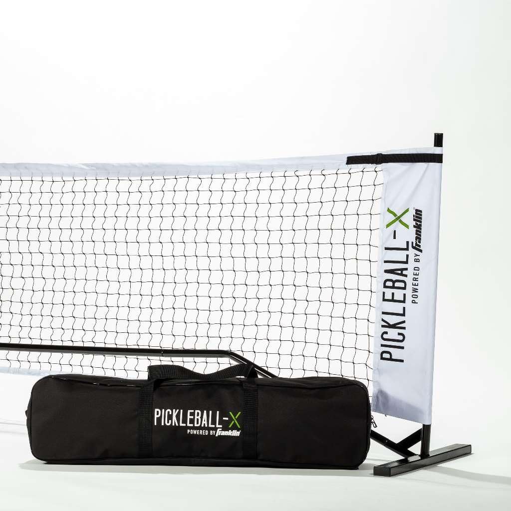 Franklin Sports Pickleball Nets - Portable Outdoor Pickleball Net Systems - Official Regulation Size 22' Foot Pickleball Net with Travel Bag - Portable Pickleball Court Nets for Official Size Court