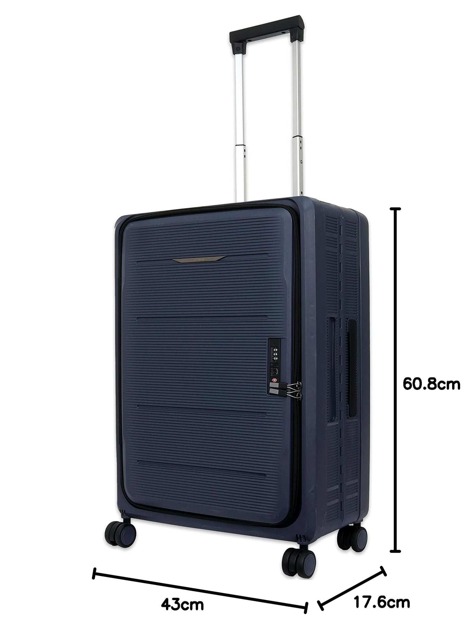 Re-flection Collapsible 24 Inch Trolley Luggage Bag, Polypropylene Plastic Body, Portable Design, Ergonomically Designed Soft Handles, 2 Level Adjustable Handle,