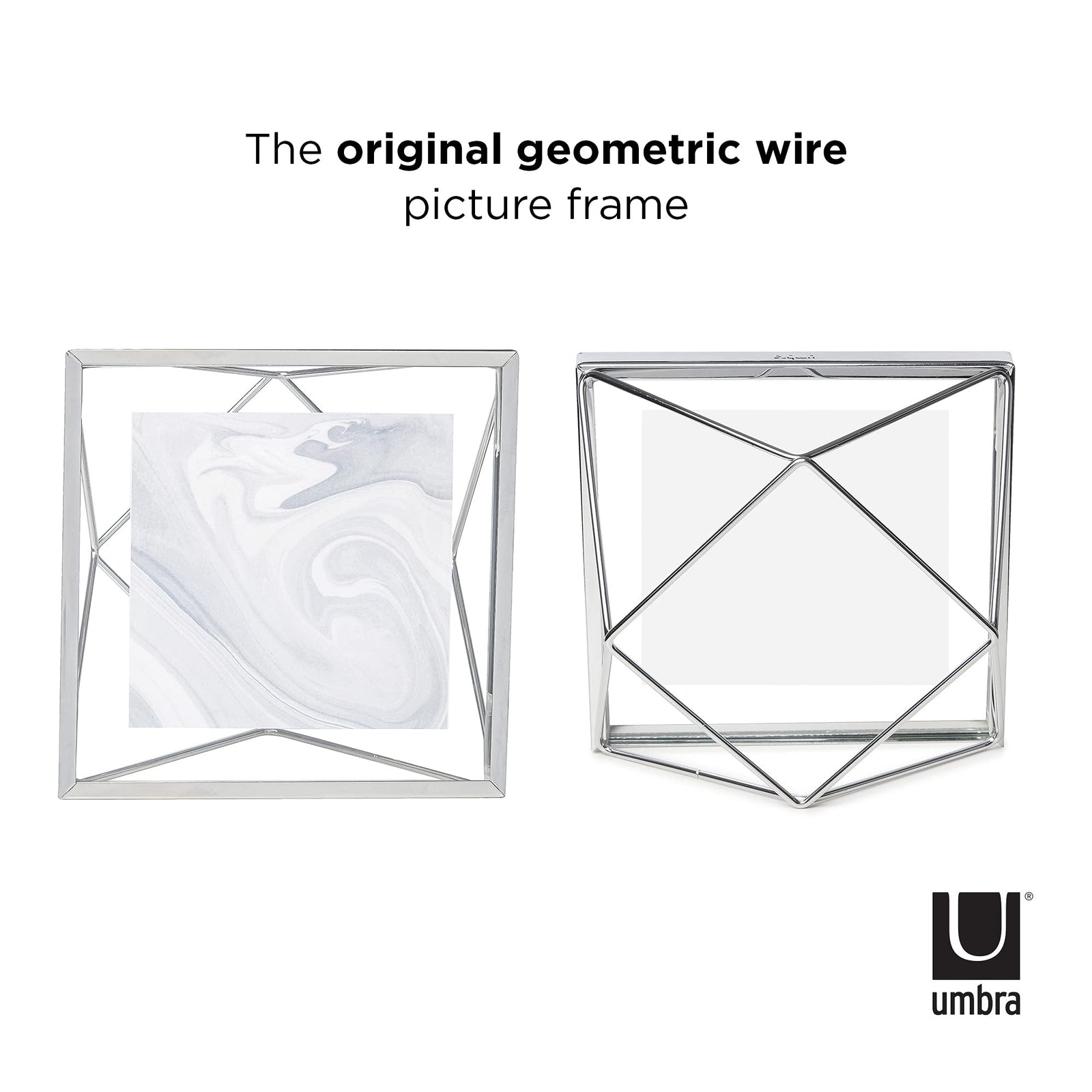 Umbra Prisma Multi Picture Frame – Photo Display for Desk or Wall, Chrome