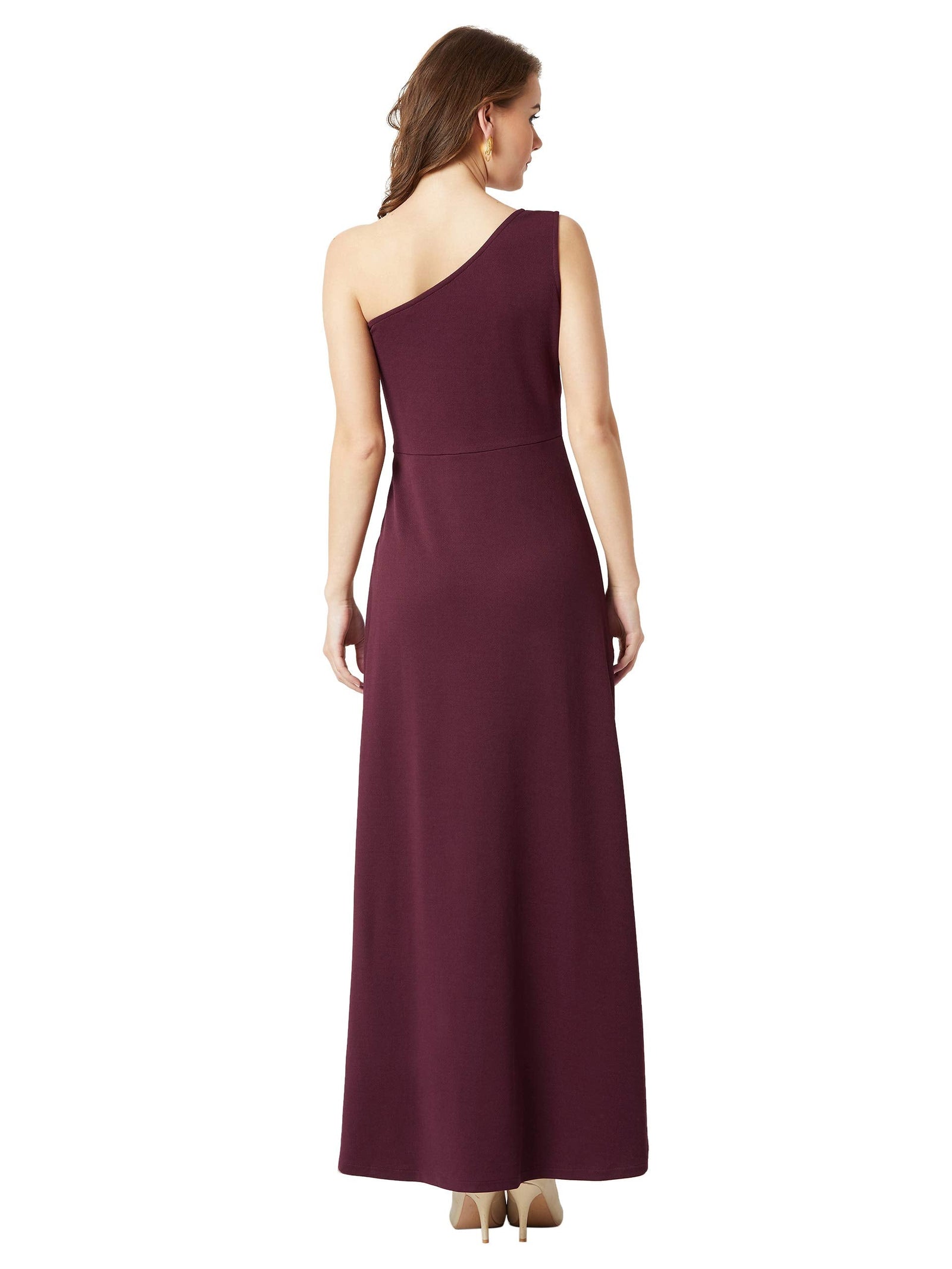 Miss Olive Women's Crepe A-Line Maxi Dress