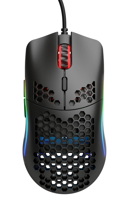 Glorious Gaming Mouse - Model O Minus 58 g Superlight Honeycomb Mouse, Mouse with Lights -Matte Black Mouse, USB Gaming Mouse