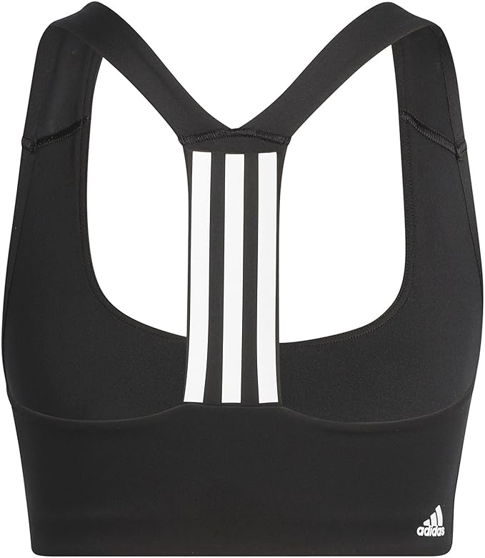 adidas Women PWI MS BLACK/WHITE HE9063 TRAINING BRA for Women Sports Bra