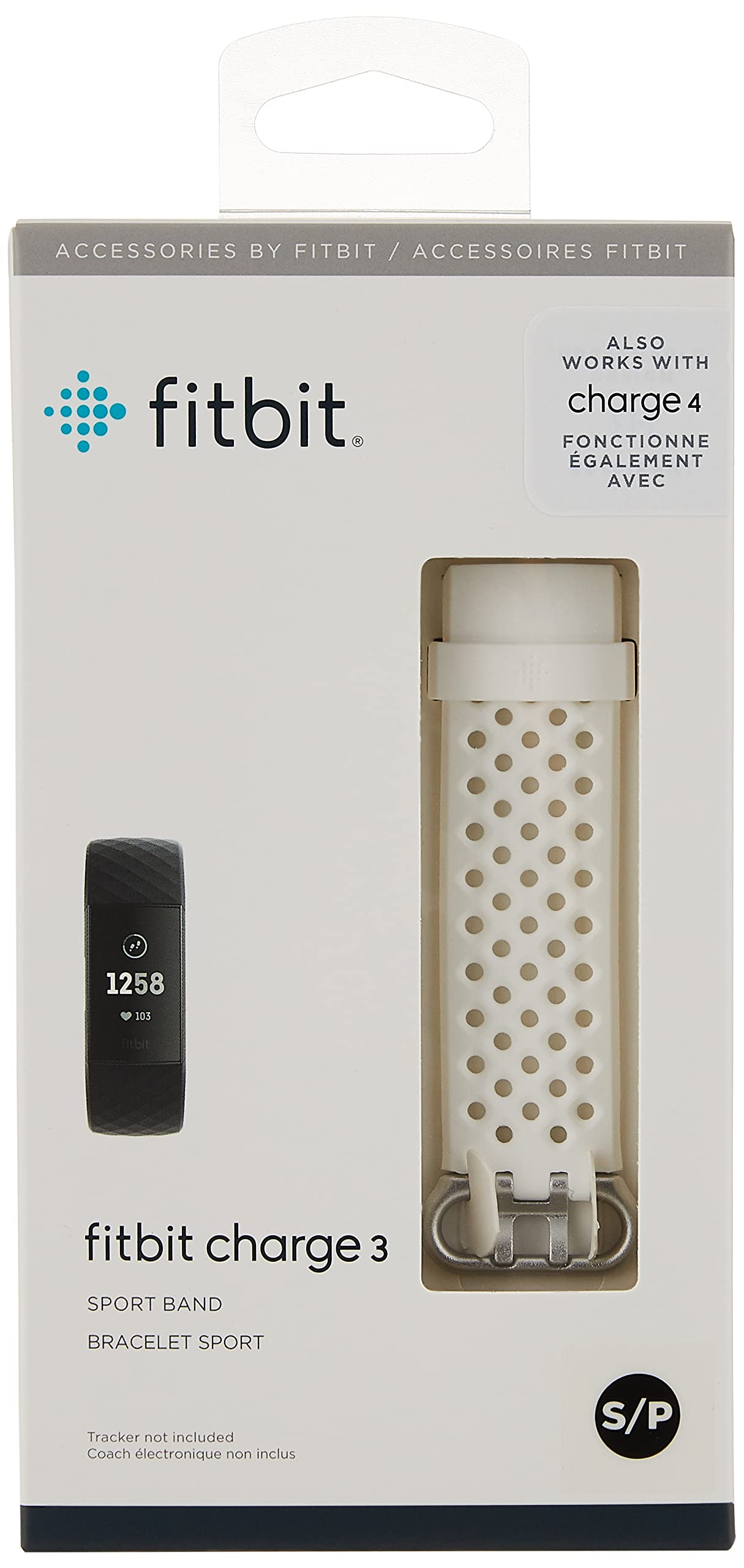 Fitbit Charge 4 Sport Accessory Band – Frost White, Small