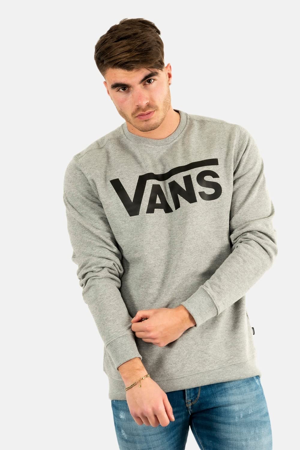 Vans Classic Crew Sweat-Shirt For Men, Cement Heather, S