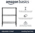 Amazon Basics 3-Shelf Adjustable, Heavy Duty Storage Shelving Unit (113.3 kilograms loading capacity per shelf), Steel Organizer Wire Rack, Black, 58.9 x 34 x 193.5 centimeters