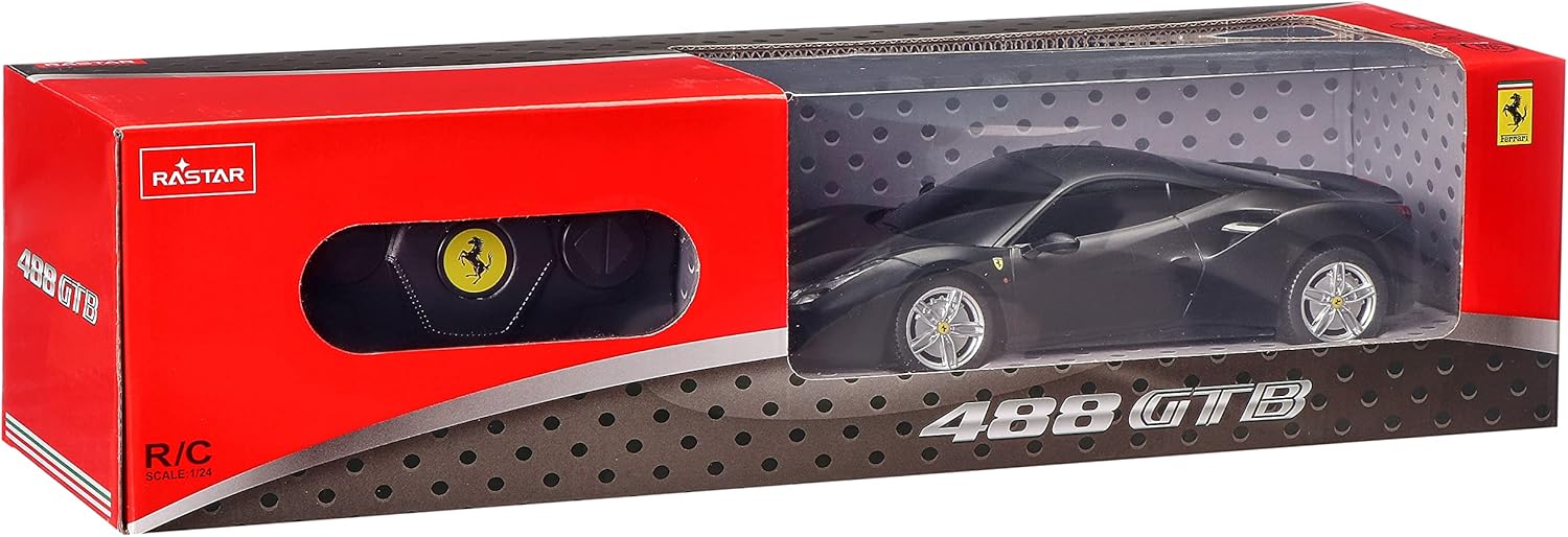 Rastar Ferrari 488 Gtb Remote Control Car, Red, 1:24, 76000R