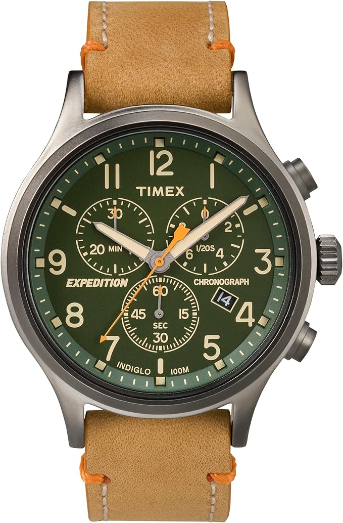 Timex Men's Analog Display Watch - 40 mm - Beige/Green - TW4B04400