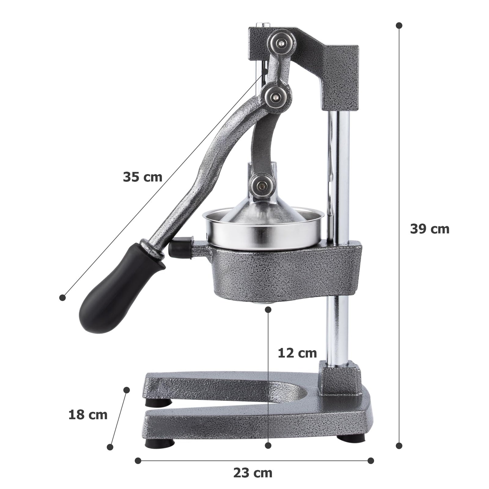 CO-Z Commercial Grade Citrus Juicer Professional Hand Press Manual Fruit Juicer Orange Juice Squeezer for Lemon Lime Pomegranate (multicolor, Cast Iron/Stainless Steel)