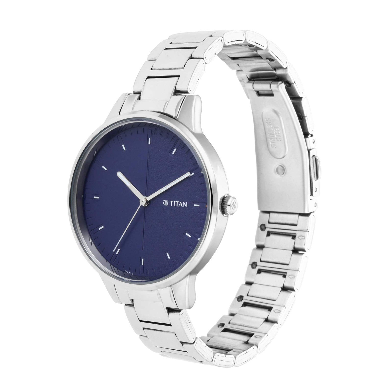 TITAN 2648SM01 Watch for Women Analog Blue Metal Band