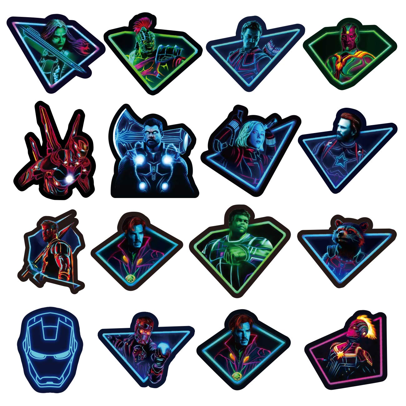 Superhero Stickers 100pcs Marve_l Luminous Stickers for Water Bottle Skateboard Guitar Motorcycle Luggage Waterproof Vinyl Graffiti Stickers