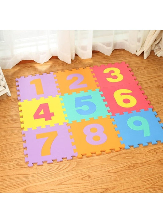 Kids Foam Puzzle Floor Play Mat, Numbers Foam Puzzle Play Mat 10 Tiles Great for Kids to Learn and Play-Interlocking Puzzle Pieces | 30 * 30 * 1cm