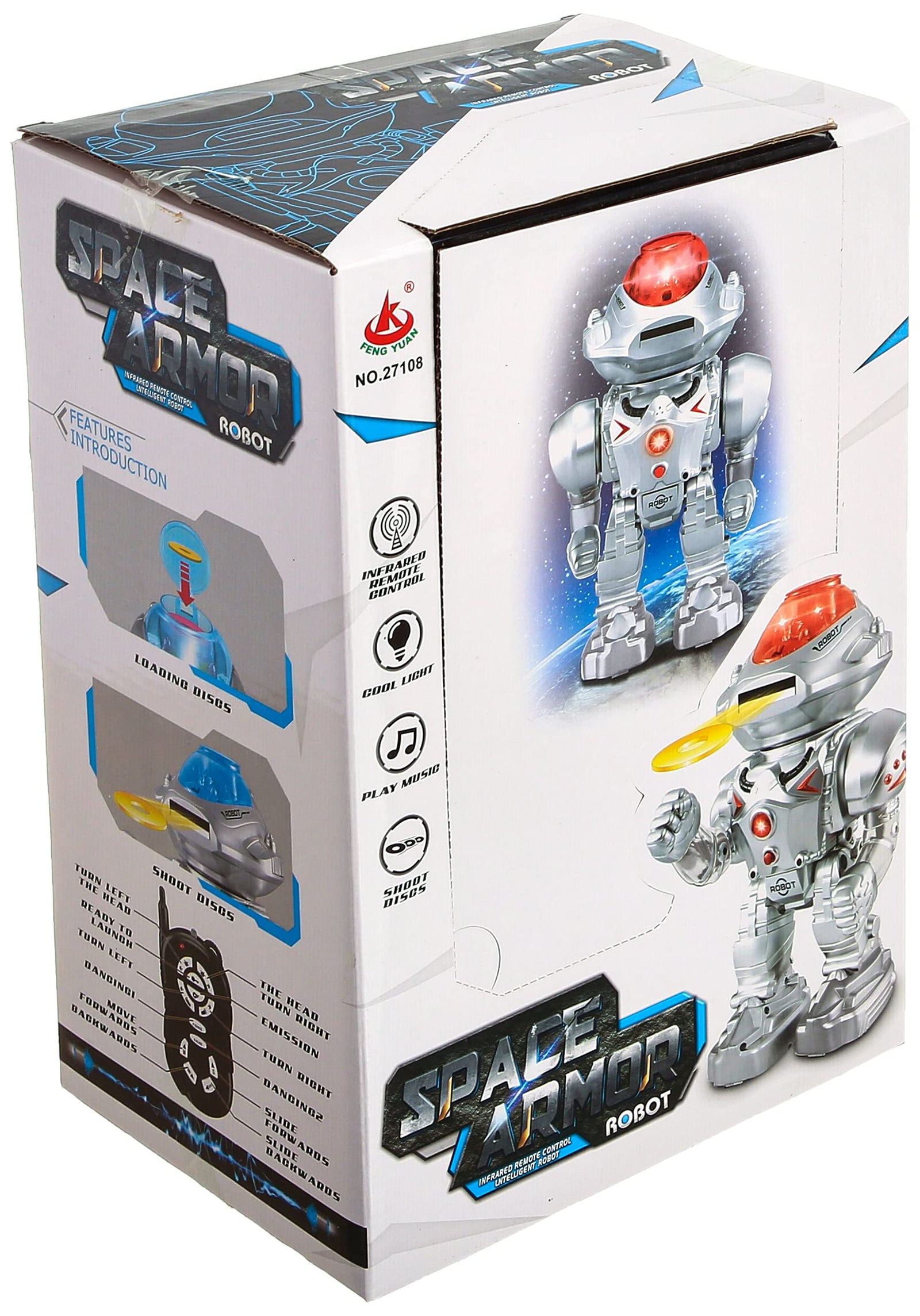 Intelligent robot (sound - light - disc release) battery operated + 3 years