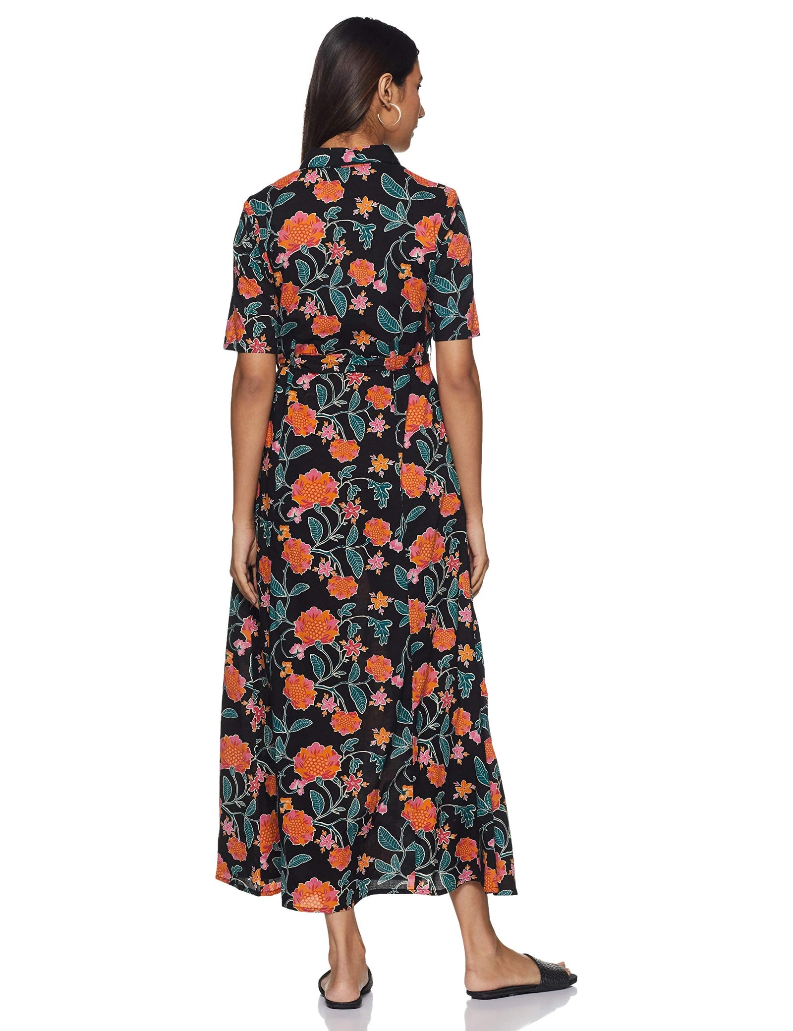 Amazon Brand - Myx Women's Printed A-Line Half sleeves Kurta Dress (SS20MYXCORE01)