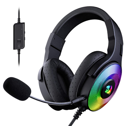 Redragon H350 Pandora RGB Wired Gaming Headset, Dynamic RGB Backlight - Stereo Surround-Sound