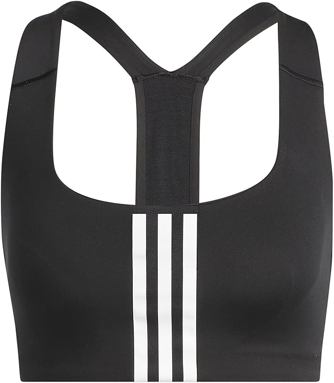 adidas Women PWI MS BLACK/WHITE HE9063 TRAINING BRA for Women Sports Bra