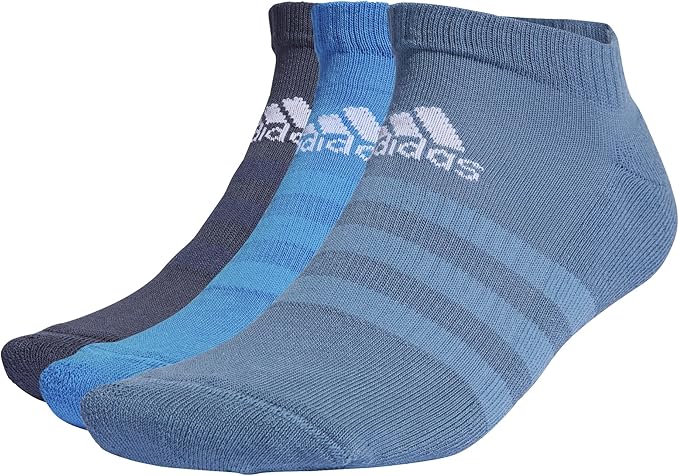 Adidas CUSH LOW 3PP HE4985 TRAINING ALTBLU/BRBLUE/SHANAV NO SHOW SOCKS for Unisex