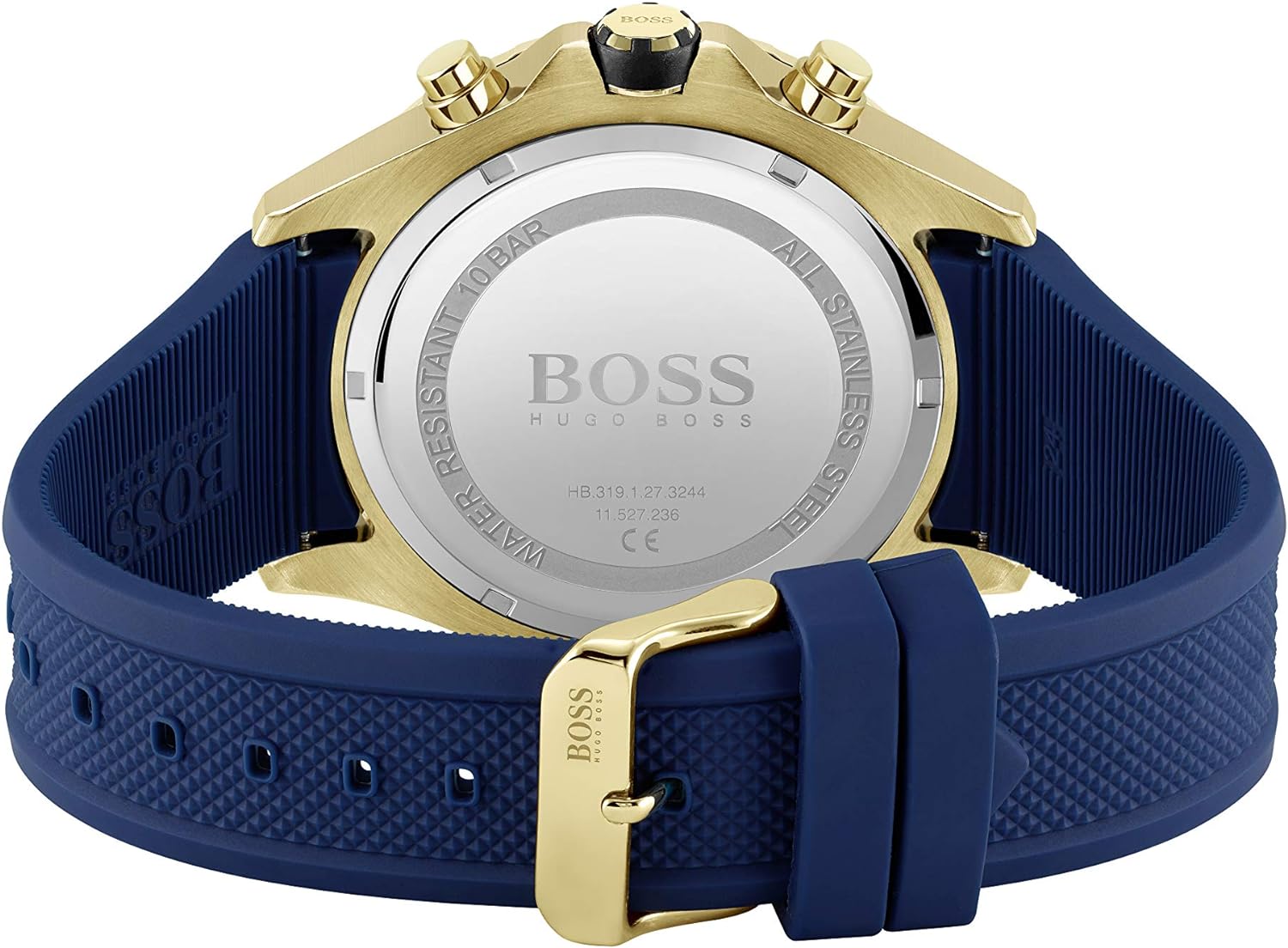 Hugo Boss GLOBETROTTER Men's Analog Watch - 46 mm - Silver/Blue - 1513823