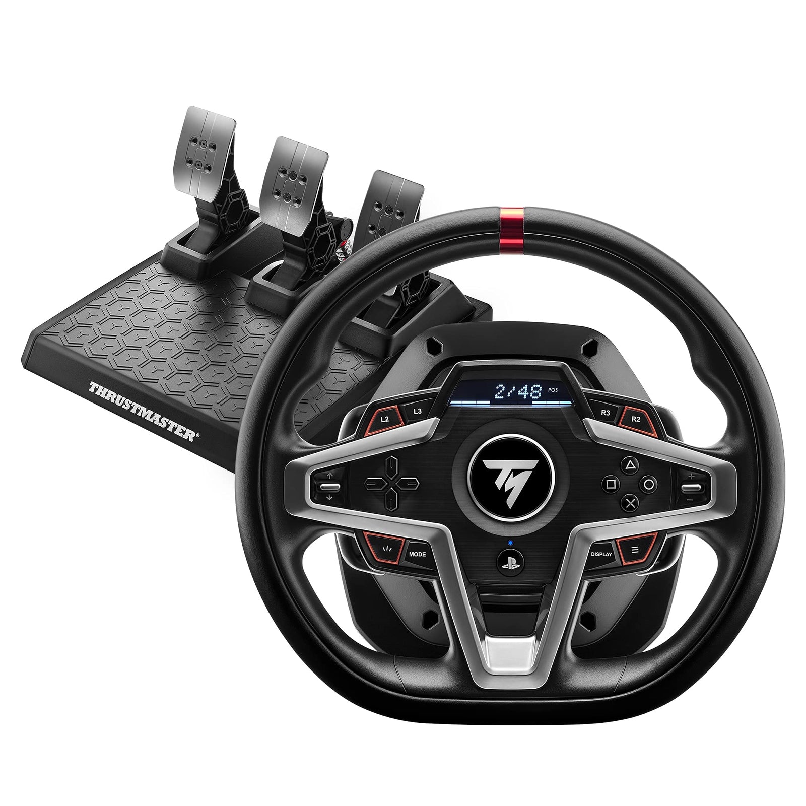 Thrustmaster T248, Racing Wheel And Magnetic Pedals, Hybrid Drive, Magnetic Paddle Shifters, Dynamic Force Feedback, Screen With Racing Information (Ps5, Ps4, Pc)